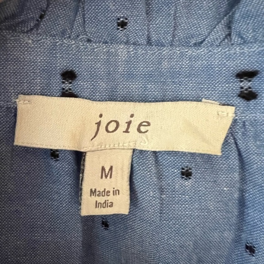 Joie Idonia Ruffle Sleeve Peasant Cotton Blouse - Picture 4 of 10